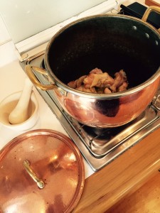 Searing in Copper Pot