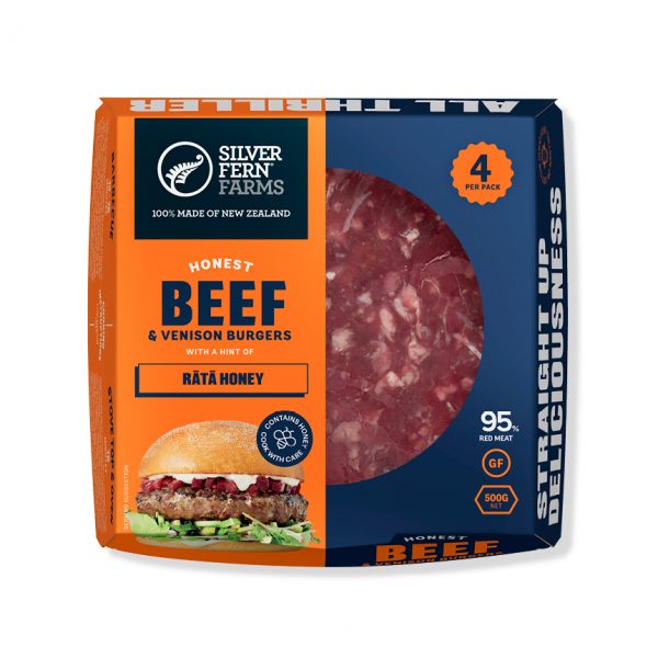 Silver Fern Farms Honest Beef & Venison Burgers